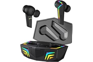 Cyberlux In Ear Kopfhörer Bluetooth | | Kinder Gaming | kabellos | Wireless Earbuds | Mobile | RGB Beleuchtung, klein