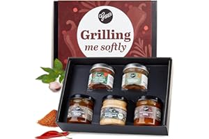 Gepp's Feinkost Grilling me softly I Männergeschenk mit Gewürzen & BBQ Saucen I Grillgeschenk für Männer I Geschenk mit Spezialitäten wie Magic Spice Gewürz & Whiskey Pfeffer Sauce