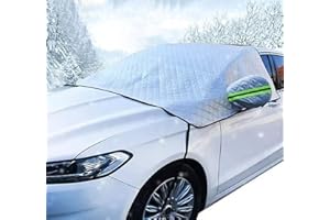 HUIFENGJIE Couverture Pare-Brise Voiture, Protection hivernale Pliable, Bache Anti Givre Voiture, Pare Soleil Voiture, Universelle pour Anti Givre Neige Anti Glace UV Soleil Protection, 230 * 145cm, Argent