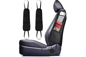 Qaestuan 2 Piezas Organizador de Asiento Coche, Universal Bolsillo de Coche con 3 Bolsillos, Plegable Organizador Lateral de Coche, Bolsas Laterales para Asientos de Coche Multifuncional
