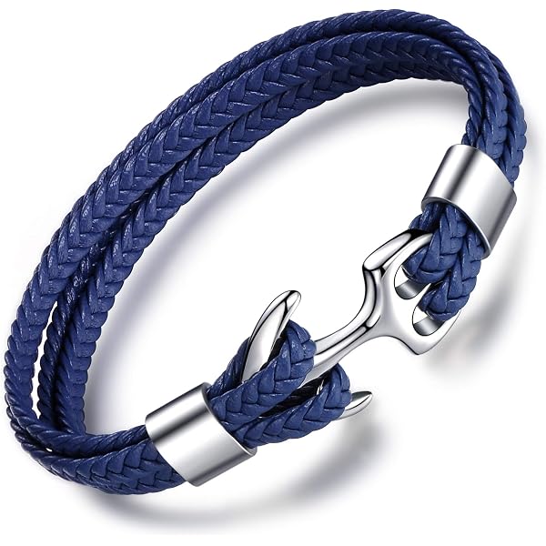 JSNOM Bracciale Uomo Pelle Intrecciata: Bracciali Vera Pelle Multistrato Nero con Chiusura Magnetica, Gioielli Regalo per Natale San Valentino Compleanno per Lui Uomo (Marrone, S-19cm