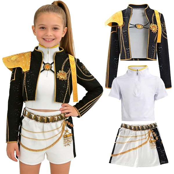 Disfraz De Cosplay Rumi – Chaqueta Negra + Camiseta Blanca Y Pantalones Cortos, Para Halloween, Carnaval Y Convenciones
