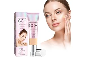 NEXOLLA Crème CC d'ajustement et d'isolement du Teint du Visage SPF50, Base de Teint Soin Matifiante Longue Tenue, BB Cream Foundation Make up CC Cream, Fond de teint liquide Makeup, Medium