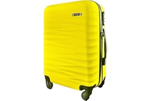 GUSKASA Valigia, Trolley Stiva, 2024-giallo, 43 * 26 * 66cm, da 24 Pollice, 3.1kg, con Ruote Girevoli a 360 gradi, Maniglia Rettratile