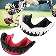 SYOSI Mouth Guard, 2Pcs Adults and Youth Mouth Guards Sports Mouthguard with Case, Professional Mouthpieces Braces EVA Double Colored for Boxing MMA Rugby Football Basketball Muay Judo Karate (B)