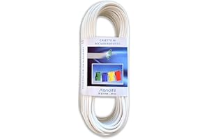 IPEA Cavo Stendibiancheria da 3.5 mm in Acciaio – 20 Metri – Made in Italy – Filo Stendi Biancheria Plastificato da Esterno per Stendere il Bucato, Vestiti, Panni – Colore Bianco – Spessore 0,35 cm