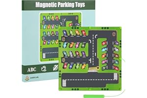 JadeLink Juguete de Madera Laberinto, Juguetes Montessori 2 3 4 5 6 Años, Juego Magnético Aparcamiento y Abecedario,Juguetes Educativos y Juego de Clasificación para Niñas Niños