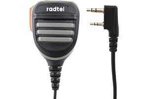 radtel Altoparlante da spalla resistente e antipioggia serie Platinum compatibile con radio Kenwood RT-470X, RT-470, RT-493, RT-890, RT-4D, RT-900, RT-860, Kenwood, microfono