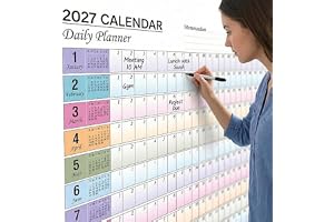 Thinkcrafts 2027 Wall Calendar with stikar Planner, Large 29.5 x 19.5 Inch, 12-Month Yearly Calendar, Home Office Organization plannar (white, 20x30 inches)