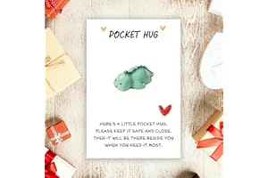 LEYITENG Pocket Dinosaur Hug, Dinosaur Gifts,Mini Animal Pocket Hug Dinosaur Decoration, Cute Dino Pocket Keepsake Ornament, Hug In A Box For Women,Proud Of You Gifts,Hug In A Pocket