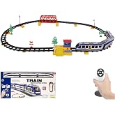 Giffy/Oyuncak Pilli Uzaktan Kumandalı 49 Par&ccedil;a Manyetik Tren Seti Vagonlar Mıknatıs İle Bağlanır Sesli Ve Işıklı 264 Cm Ray U