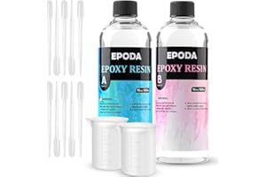 EPODA Epoxy Resin with Hardener, 946ml/32oz Bubble-Free Casting Resin, 1:1 by Volume, Resin Kits for Beginners