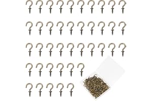 120 Pièces Crochets à Visser, Petit Crochet a Visser 1/2 Pouce, Crochet Vis Métal, Plafond Tasse Crochet, pour Plastique et Bois Surface, pour Suspendre des Plantes, Décorations Artistiques