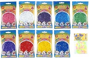 Hama Happy Price Toys - Perline da stirare Midi (Kon-17), 9 colori (trasparente, rosso.....)