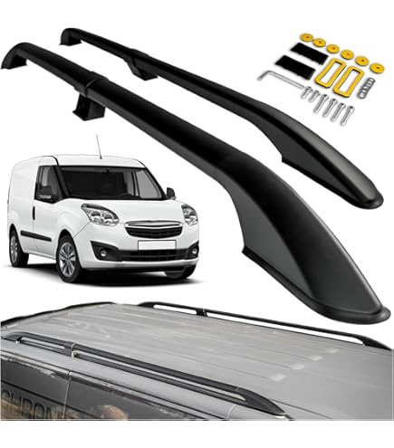 Barre Per Tetto Portabici E Box Fino 75 Kg CHROMEMASTER | Barre Da Tetto, Rail Tetto Compatibile Con Fiat Doblo L1 CORTO 2001-2010; Sono Utilizzate Per Il Montaggio Di Portapacchi, Box Da