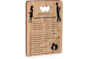 WOMPOLLE Wedding Gifts for Couples,Bamboo Cutting Board Marriage Wedding Gifts for Bride and Groom, Mr and Mrs Presents, Gift Idea for Wedding Anniversary