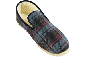 CHAUSSE MOUTON Charentaises traditionnelles FAMAS marine. Intérieur pure laine de mouton, semelles feutre de laine.