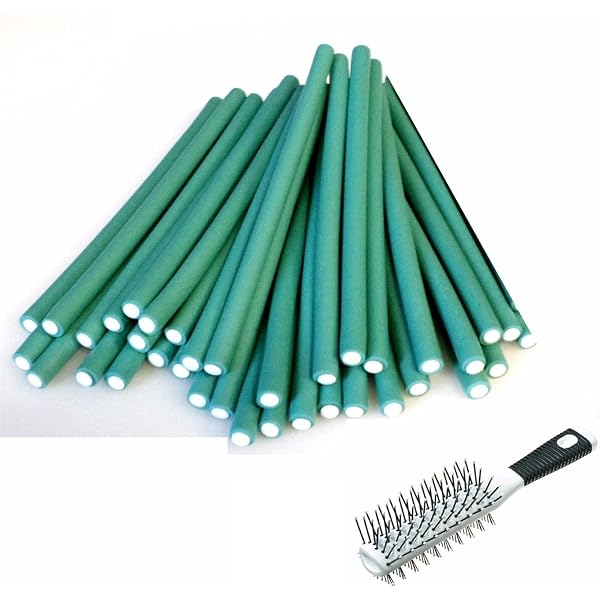 36 Flexi Rods Lockenwickler Set – Biegsame Schaumstoff-Rollen Für Locken Ohne Hitze, Inkl. 2 Kämme
