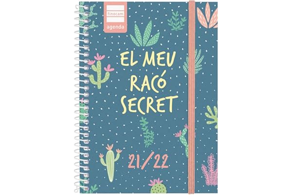 Finocam Agenda 2021 2022 Semana vista apaisada Septiembre 2021, Junio 2022 10 meses y Julio/Agosto resumidos 8º, 120x164 Secundaria Rincón Catalán