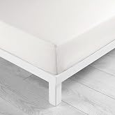 Soft Interior, Fitted Sheet (90 x 190 cm) White Linen, 100% Cotton | 57 thread count cotton: softness and strength