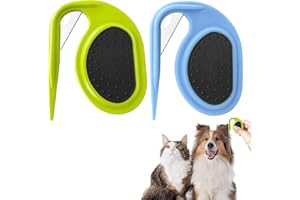 BAICAI 2 PCS Pet Knotting Comb,Knitting Comb Pet,Katze Kamm Hund Haustier Haarentfernung Pflege Bürste,zum Entfernen von verfilztem Haar (Blau+Grün)
