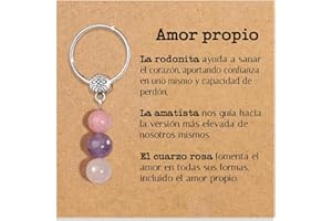 Bramart Llavero Personalizado con Cristales Naturales, Idea de Regalo Nuevos Comienzos Piedras Curativas Regalos para él Hombre para ella Mujer Cristal Sanador Dedicación Especial