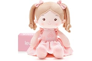 LeyaDoll Soft Baby Doll Toys (16''), My First Baby Rag Doll for 1 Year-Old Girl Birthday Gift, Christmas Plush Toys Gift for Toddler Kids Infants -Sweetheart Girl