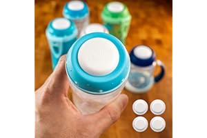 moin minis 4er Set Verschluss-Deckel/Plättchen für NUK-Flaschen - sicheres Verschließen, hygienische Aufbewahrung von Muttermilch, perfekt für unterwegs, Babyflasche, +0 Monate, weiß