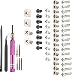 RongZy 52 Piezas Completos Tornillo para Nintendo New 3DS XL/LL Tornillo de Consola Reparación Accesorios de Repuesto y Herramientas