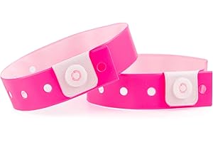 iboo - 100 Braccialetti in Plastica Vinile per Eventi e Festival - Ideale per la Sicurezza - 25 x 1,6 cm