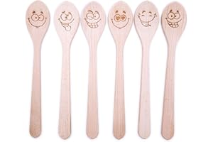 JOWE Set di 6 cucchiai da cucina in legno | 6 utensili da cucina in faggio | prodotto in Austria