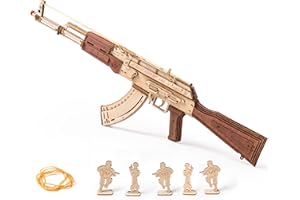 ROKR Drewniane puzzle 3D - zabawki pocisk z gumką - zestaw modeli dla dorosłych - prezent dla nastolatków i dorosłych entuzjastów wojskowych 315 sztuk (LQ901), RB-LQ901