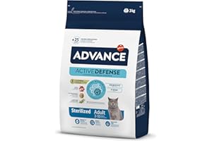 Advance Cat Adult Sterilized - Croquettes pour Chats Adultes Stérilisés avec Dinde - 3kg
