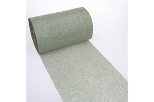 DEKO AS Tischläufer Leinenoptik Shabby Chic in resedagrün Vintagegrün 20 cm 25 Meter Rolle