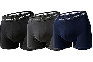 Umbro Bokserki męskie z elastycznej bawełny, 3-częściowy zestaw, art. 701