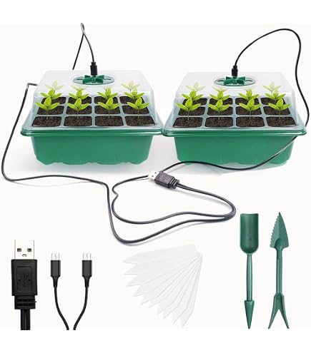 Mini Serre De Semis 72 Cellules JIUITSAW – Plateau Silicone 3 Mm Épais + Dôme 8,4 Cm – Kit Réutilisable 6 Pièces Pour Germination Intérieure