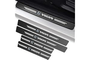 YZWDSFP 4 Stück Auto Einstiegsleisten Aufkleber für Volvo XC40 XC60 XC90 V90 V60 S90 S60 2016-2020 2021 2022, Kohlefaser Anti Scratch Türschweller Schutz Leisten, Lackschutzfolie, Autotür Schutz Zubehör