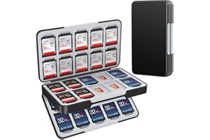 HEIYING Speicherkarten Etui für SD und TF Karten, Tragbarer SD SDXC SDHC Karten Aufbewahrung mit 40 SDXC SDHC und 40 TF Kartensteckplätzen