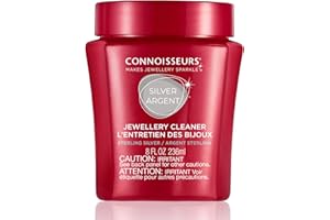 Connoisseurs Jewellery Cleaner | Silver Cleaner for Jewellery | 8oz Sterling Silver Polish for Necklaces, Rings & Earrings | Clean, Shine & Protect