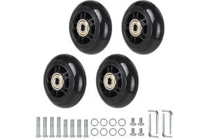 CPROSP 4 x gummiresväska, 70 x 24 mm, universellt resväskhjul, ersättningsresväskor för turister, vagn, bagage, barnvagn, enk