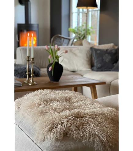 Hollert Lammfell Läufer Aus Merino-Schaffell – Echtfell, 90-100 Cm, Cappuccino-Farbe, Für Boden & Sitzbank