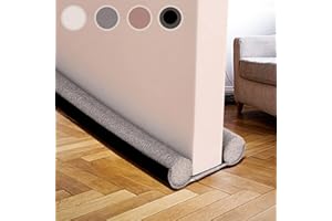 HIZH Draft Excluder for Doors - 96cm, Efficient Noise Blocker, Cold Air Stopper - Energy-Efficient Bottom Door Seal, Weather Stripping Under Door Draught Excluder for the Bottom of Your Door,Black