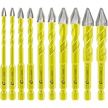 Set 10 Punte Per Trapano Eccentriche - 5/6/8/10/12mm Per Legno, Vetro, Mattone - Foto 5