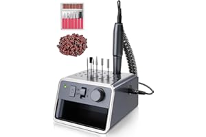 BELOVING Nagelfräser für Gelnägel, Elektrische Nagelfeile Fräser für Nägel 20000 U/min, Kompakt Nagel Fräsmaschine, Alles in einem Maniküre-Set Elektrisch, Grau
