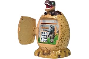 PHILAEEC Piggy Bank for Boys Girls, Dinosaur Egg ATM Money Saving Box for Kids Age 8-12 Password Electronic Coin Bank Mini Safe for Real Money, Great Dino Decor Toys Gifts for Christmas Birthday Easter