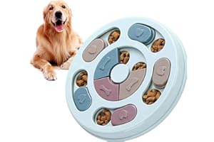 stillwen Juguetes para Perros Inteligencia, 1 Pieza Dispensador Comida Perros Juguete, Dog Puzzle Feeder, Juguete Interactivo Perro, Alimentador Lento para Perros y Gatos, Mejora IQ, Duradero(Azul)