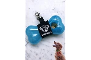 Tatty Head Dog Treat Dispenser And Recall Training Aid - Easy To Use Dog Treat Holder - Just Shake to Recall - Clip To Lead or In-Pocket, Ideal For Walks, Suits Both Dogs and Puppy - Pale Blue