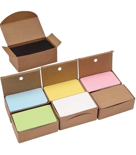 400 Biglietti Kraft 9x5.2cm - Carte Marrone E Bianco Per Appunti, Regali E Fai Da Te