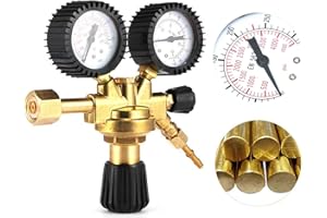 Homewit Druckminderer, Argon/ CO2 Einstellbares Druckminderer, Luftkompressor-Druckschalter-Steuerventil Regler, Für Argon CO2 Schutzgas Gasschweißregler zu MIG MAG TIG Schweißgerät