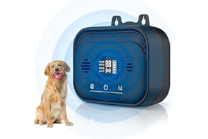 Tepimato Dog Barking Control Device,4 Frequency Levels 50ft Ultrasonic Anti Barking Device,Lcd Display Automatic Stop Dog Barking Deterrent Devices Indoor Outdoor For Dogs Bark